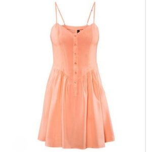 H&M Coral Button-Down Dress